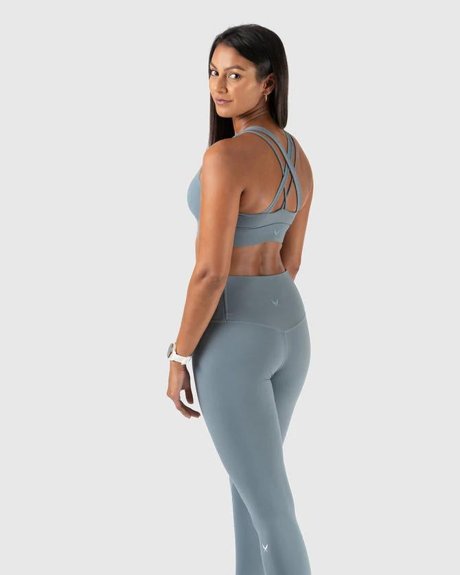 WPN Sora Cross Up Bra - Ash Blue