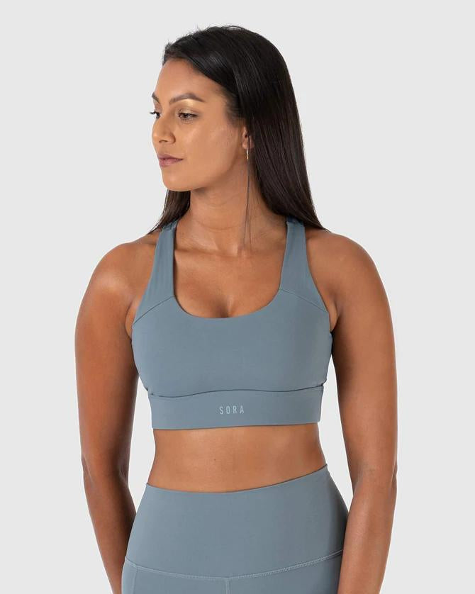 WPN Sora Cross Up Bra - Ash Blue